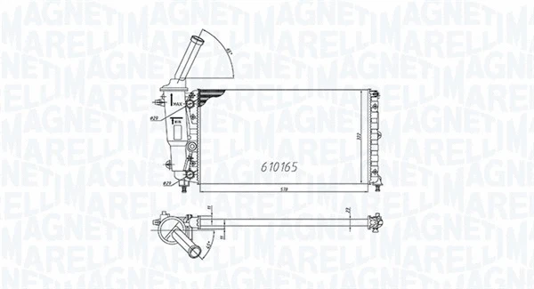 350213176000 MAGNETI MARELLI Радиатор, охлаждение двигателя (фото 1)