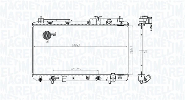 350213178200 MAGNETI MARELLI Радиатор, охлаждение двигателя (фото 1)