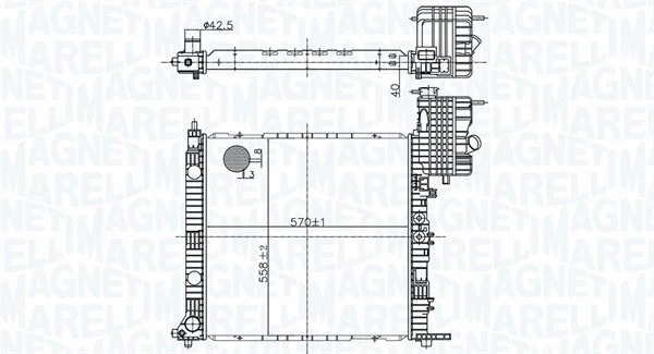 350213178500 MAGNETI MARELLI Радиатор, охлаждение двигателя (фото 1)