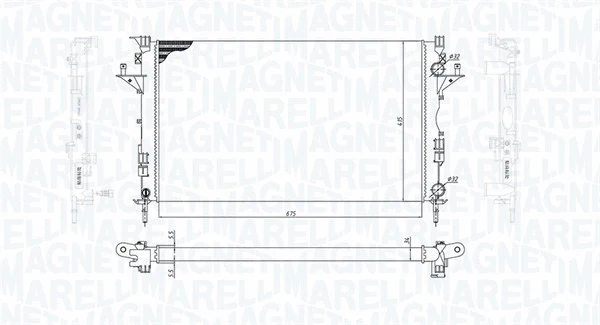 350213185800 MAGNETI MARELLI Радиатор, охлаждение двигателя (фото 1)