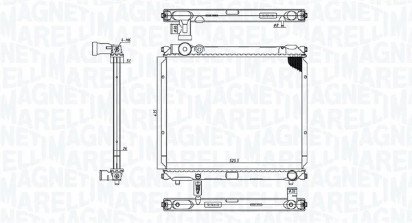 350213185900 MAGNETI MARELLI Радиатор, охлаждение двигателя (фото 1)