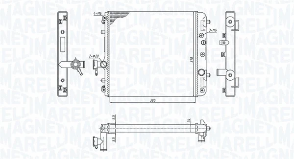 350213186100 MAGNETI MARELLI Радиатор, охлаждение двигателя (фото 1)