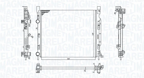 350213186900 MAGNETI MARELLI Радиатор, охлаждение двигателя (фото 1)