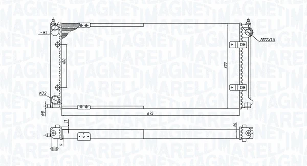 350213188300 MAGNETI MARELLI Радиатор, охлаждение двигателя (фото 1)