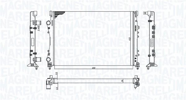 350213188600 MAGNETI MARELLI Радиатор, охлаждение двигателя (фото 1)