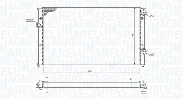 350213191200 MAGNETI MARELLI Радиатор, охлаждение двигателя (фото 1)