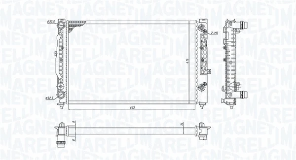 350213193700 MAGNETI MARELLI Радиатор, охлаждение двигателя (фото 1)