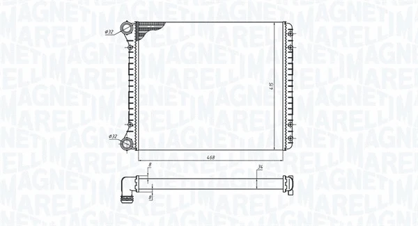 350213198900 MAGNETI MARELLI Радиатор, охлаждение двигателя (фото 1)
