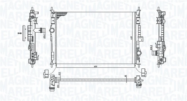 350213199600 MAGNETI MARELLI Радиатор, охлаждение двигателя (фото 1)