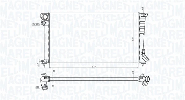 350213199700 MAGNETI MARELLI Радиатор, охлаждение двигателя (фото 1)