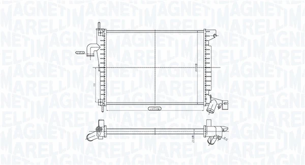 350213200200 MAGNETI MARELLI Радиатор, охлаждение двигателя (фото 2)