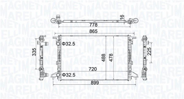 350213201900 MAGNETI MARELLI Радиатор, охлаждение двигателя (фото 1)