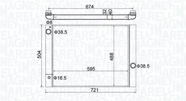 350213202600 MAGNETI MARELLI Радиатор, охлаждение двигателя (фото 1)