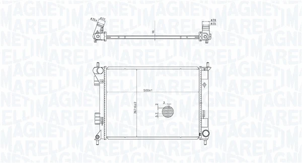 350213204400 MAGNETI MARELLI Радиатор, охлаждение двигателя (фото 1)