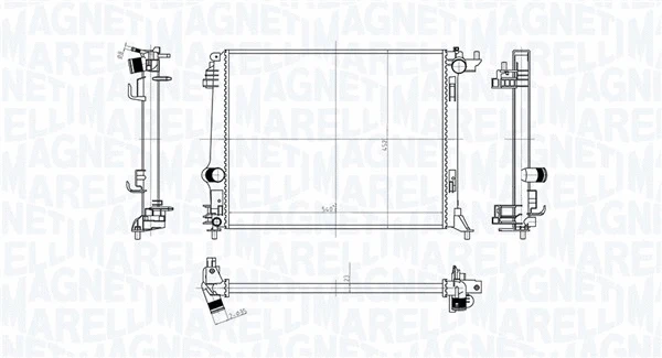350213207500 MAGNETI MARELLI Радиатор, охлаждение двигателя (фото 1)