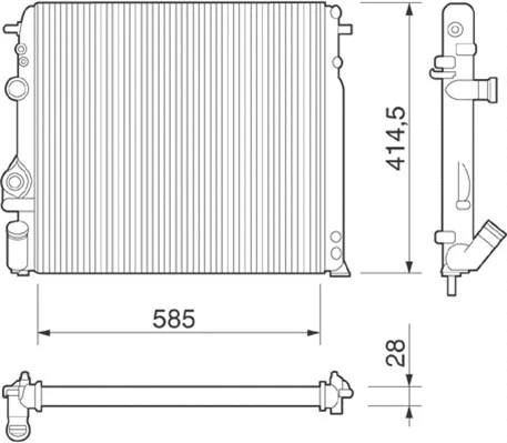 350213264000 MAGNETI MARELLI Радиатор, охлаждение двигателя (фото 1)