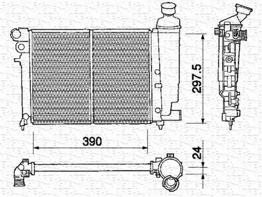 350213371000 MAGNETI MARELLI Радиатор, охлаждение двигателя (фото 1)