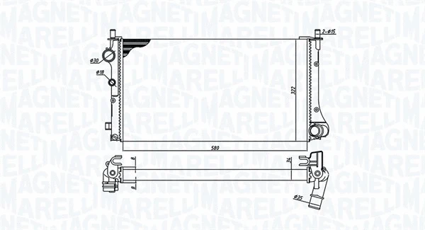 350213383000 MAGNETI MARELLI Радиатор, охлаждение двигателя (фото 1)