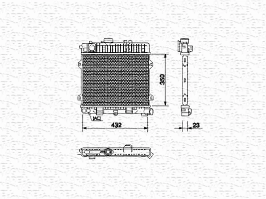 350213436000 MAGNETI MARELLI Радиатор, охлаждение двигателя (фото 1)