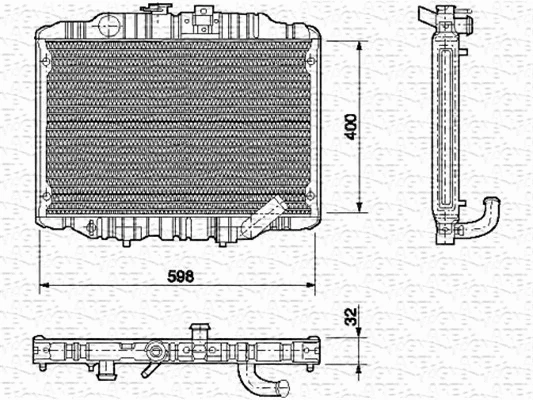 350213550000 MAGNETI MARELLI Радиатор, охлаждение двигателя (фото 1)