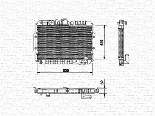 350213551000 MAGNETI MARELLI Радиатор, охлаждение двигателя (фото 1)