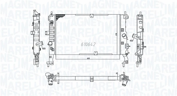 350213972000 MAGNETI MARELLI Радиатор, охлаждение двигателя (фото 1)