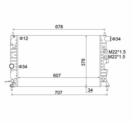 359000300210 MAGNETI MARELLI Радиатор, охлаждение двигателя (фото 1)