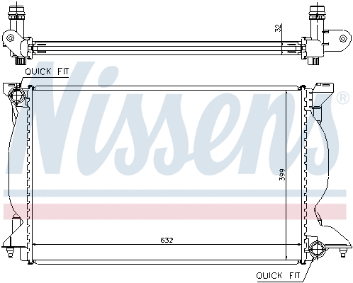 60302A NISSENS Радиатор, охлаждение двигателя (фото 6)
