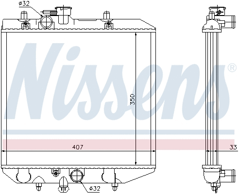 61749 NISSENS Радиатор, охлаждение двигателя (фото 1)