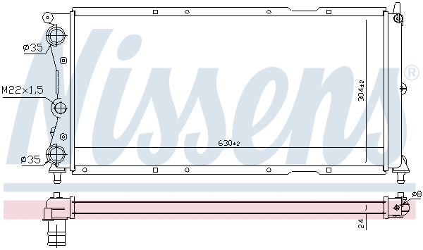 618121 NISSENS Радиатор, охлаждение двигателя (фото 5)