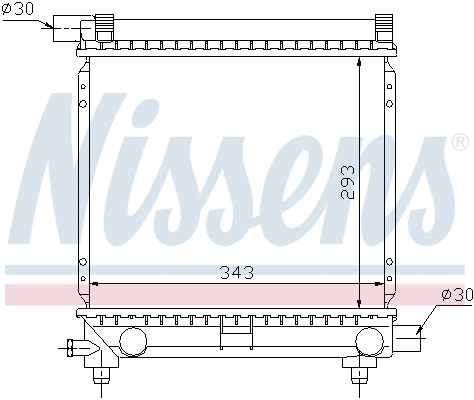62551 NISSENS Радиатор, охлаждение двигателя (фото 5)