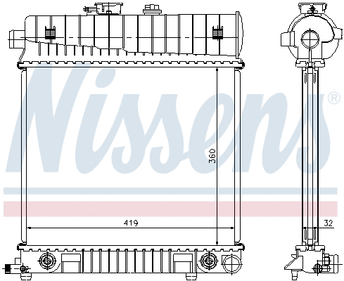 62708A NISSENS Радиатор, охлаждение двигателя (фото 5)