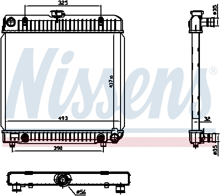 62740 NISSENS Радиатор, охлаждение двигателя (фото 5)