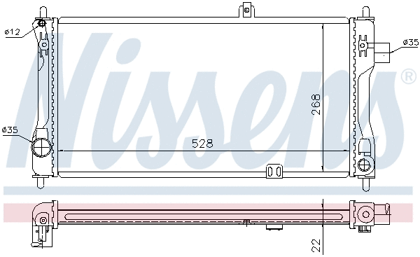 632421 NISSENS Радиатор, охлаждение двигателя (фото 5)
