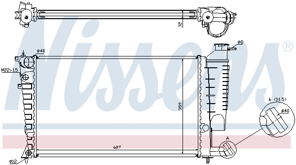 63512A NISSENS Радиатор, охлаждение двигателя (фото 6)