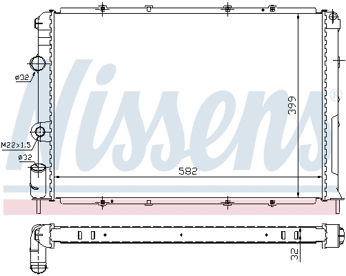 63938A NISSENS Радиатор, охлаждение двигателя (фото 5)