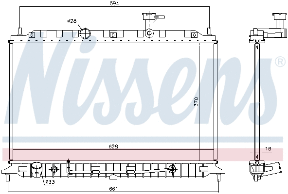 66770 NISSENS Радиатор, охлаждение двигателя (фото 1)