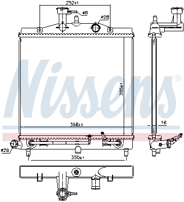 66771 NISSENS Радиатор, охлаждение двигателя (фото 5)
