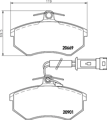 MDB81293 MINTEX Тормозные колодки (фото 1)