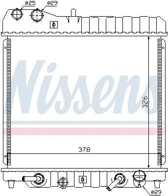 68111 NISSENS Радиатор, охлаждение двигателя (фото 6)