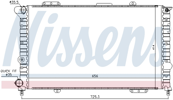 690120 NISSENS Радиатор, охлаждение двигателя (фото 1)