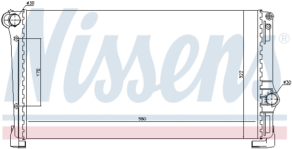 692166 NISSENS Радиатор, охлаждение двигателя (фото 1)