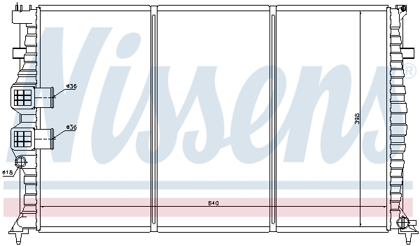 696986 NISSENS Радиатор, охлаждение двигателя (фото 1)