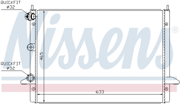 697395 NISSENS Радиатор, охлаждение двигателя (фото 1)