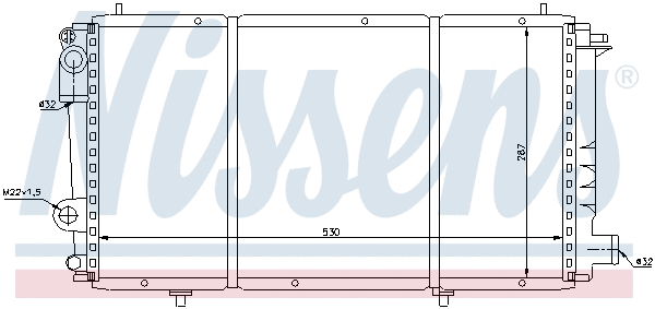 698714 NISSENS Радиатор, охлаждение двигателя (фото 1)