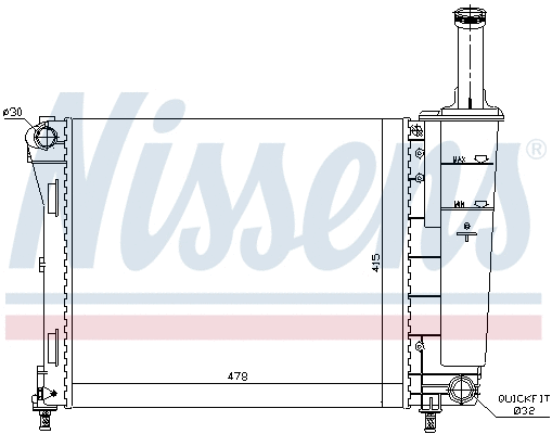 699518 NISSENS Радиатор, охлаждение двигателя (фото 1)