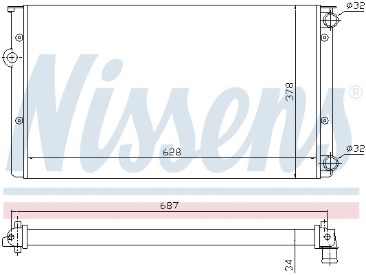 699677 NISSENS Радиатор, охлаждение двигателя (фото 1)