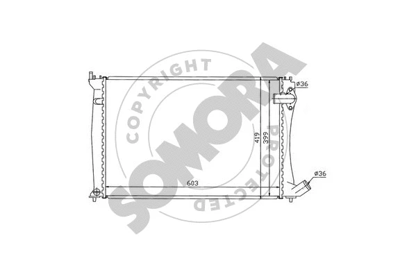 052240G SOMORA Радиатор, охлаждение двигателя (фото 1)