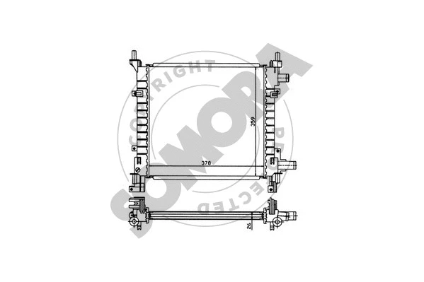 091040 SOMORA Радиатор, охлаждение двигателя (фото 1)