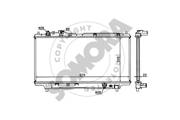 162440 SOMORA Радиатор, охлаждение двигателя (фото 1)